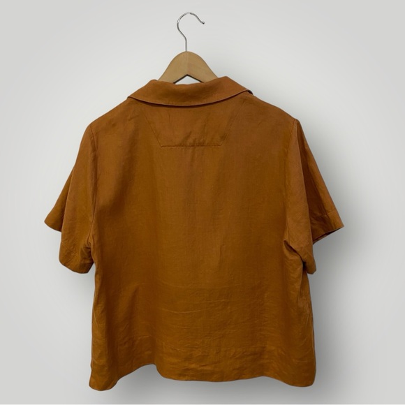 QUINCE 100% Linen Short Sleve Shirt Sz L - Picture 10 of 11